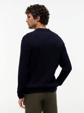 Load image into Gallery viewer, Tommy Hilfiger Cable Knit Polo Jumper
