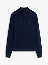 Load image into Gallery viewer, Tommy Hilfiger Textured Quarter Zip Navy
