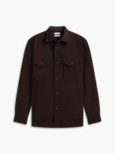 Load image into Gallery viewer, Tommy Hilfiger Relaxed Fit Wool Shirt Chocolate
