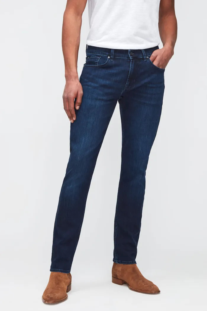 7 FOR ALL MANKIND 'SLIMMY TAPERED' PERFORMANCE DARK BLUE