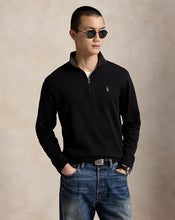 Load image into Gallery viewer, Ralph Lauren Luxury Jersey Quarter Zip Black
