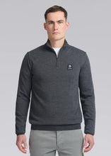 Load image into Gallery viewer, Sandbanks Merino Wool Quarter Zip Anthracite
